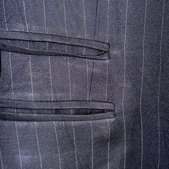Neil Barrett double breast blazer in navy with white pinstripe. - Picture 6 of 6